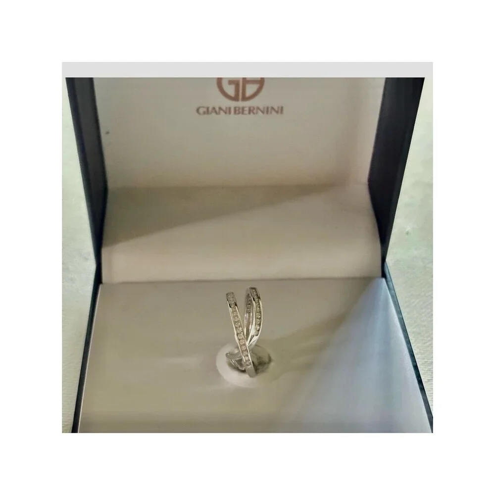 Giani Bernini Sterling Silver Crossover Ring Size 9